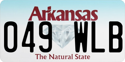 AR license plate 049WLB