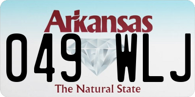 AR license plate 049WLJ