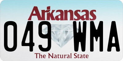 AR license plate 049WMA