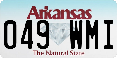 AR license plate 049WMI