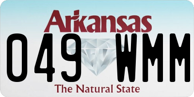 AR license plate 049WMM
