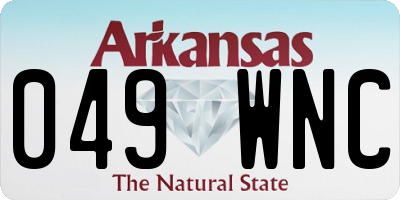 AR license plate 049WNC