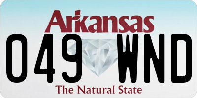 AR license plate 049WND