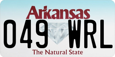 AR license plate 049WRL