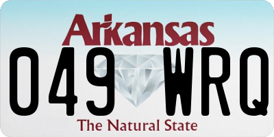 AR license plate 049WRQ