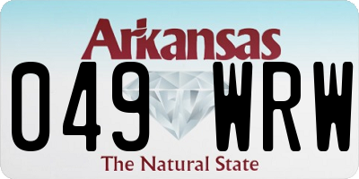 AR license plate 049WRW