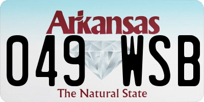 AR license plate 049WSB