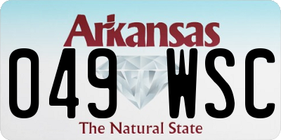 AR license plate 049WSC