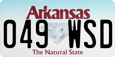 AR license plate 049WSD