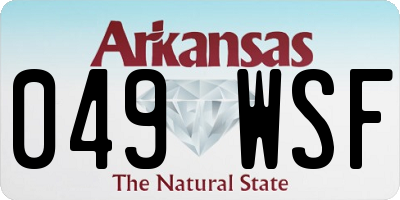 AR license plate 049WSF