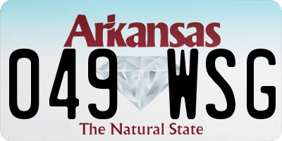 AR license plate 049WSG