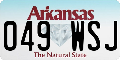 AR license plate 049WSJ
