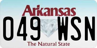 AR license plate 049WSN