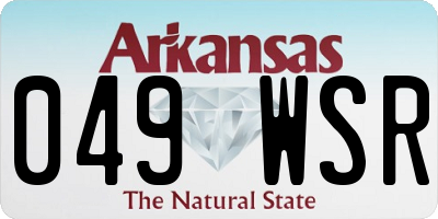 AR license plate 049WSR