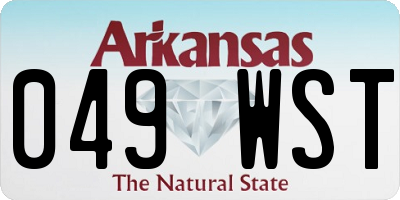 AR license plate 049WST