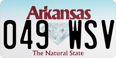 AR license plate 049WSV