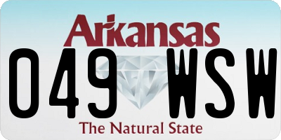 AR license plate 049WSW