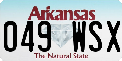 AR license plate 049WSX