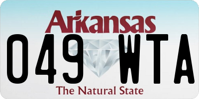 AR license plate 049WTA