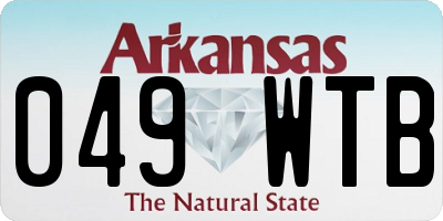 AR license plate 049WTB