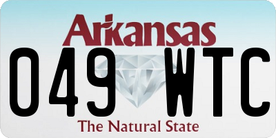 AR license plate 049WTC