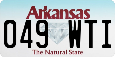 AR license plate 049WTI