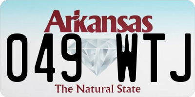 AR license plate 049WTJ