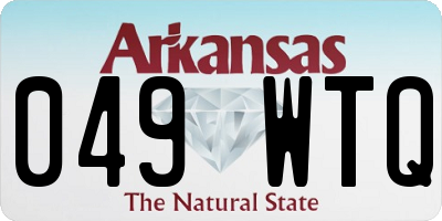 AR license plate 049WTQ