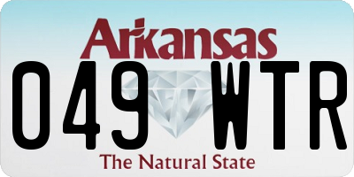 AR license plate 049WTR