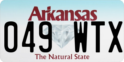 AR license plate 049WTX