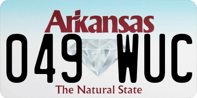 AR license plate 049WUC