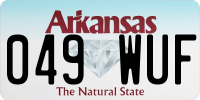 AR license plate 049WUF