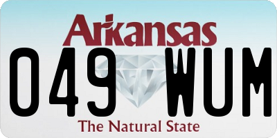 AR license plate 049WUM