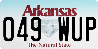 AR license plate 049WUP