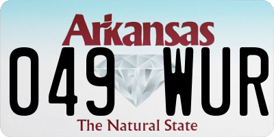 AR license plate 049WUR