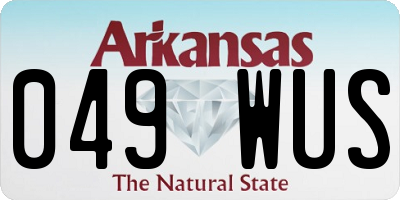AR license plate 049WUS