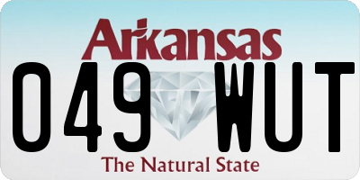 AR license plate 049WUT