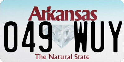 AR license plate 049WUY