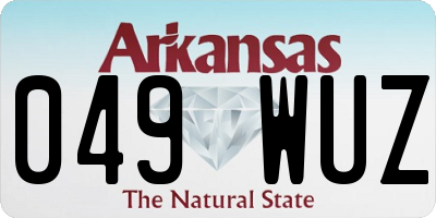 AR license plate 049WUZ
