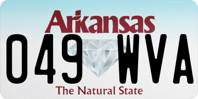 AR license plate 049WVA