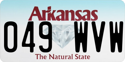 AR license plate 049WVW