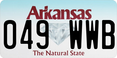 AR license plate 049WWB