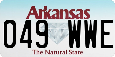 AR license plate 049WWE
