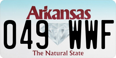 AR license plate 049WWF