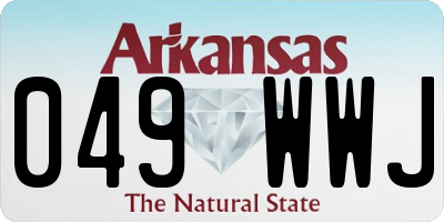 AR license plate 049WWJ