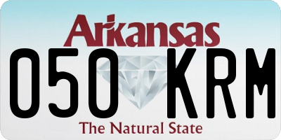 AR license plate 050KRM