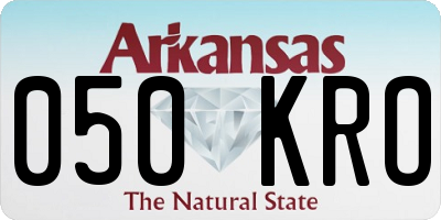 AR license plate 050KRO