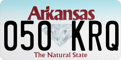 AR license plate 050KRQ