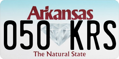 AR license plate 050KRS