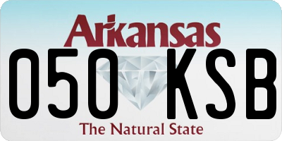 AR license plate 050KSB